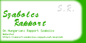 szabolcs rapport business card